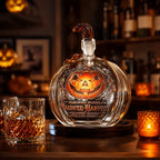 Spooky Jack‑O‑Lantern Liquor Decanter Halloween Pumpkin‑Shaped Glass Whiskey Bottle Home Tabletop Ornament X‑mas Present
