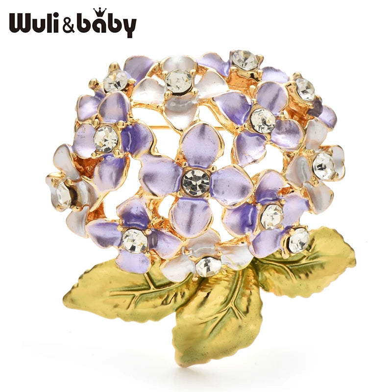 PENDRA Hydrangea Elegant Flower Brooch