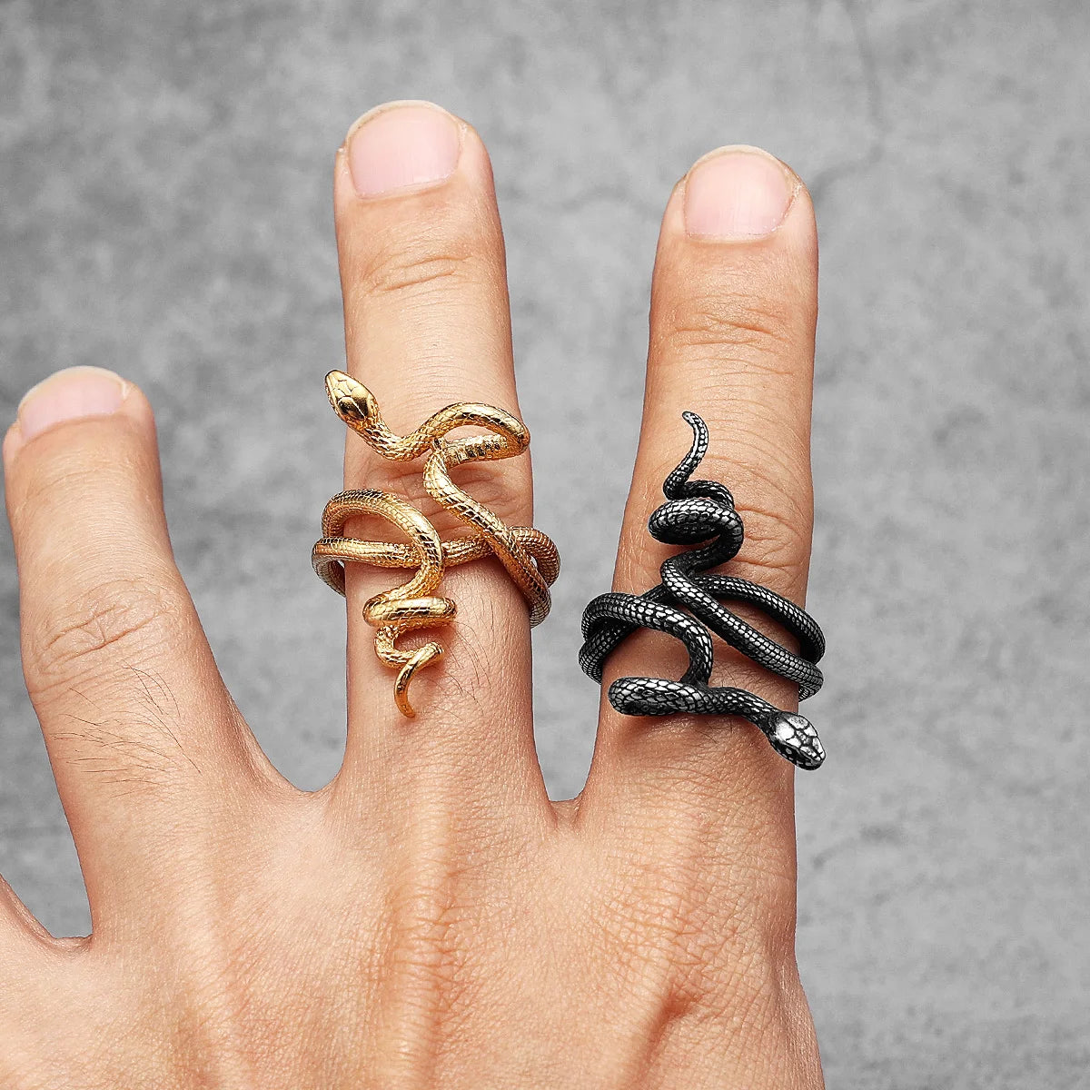 PENDRA Animal Poisonous Snake Steel Ring