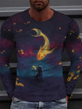 PENDRA Black White Lion Long-Sleeve Long Sleeve T-Shirt