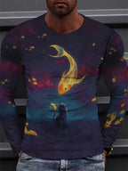 PENDRA Black White Lion Long-Sleeve Long Sleeve T-Shirt