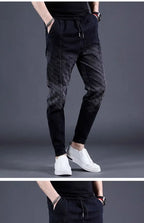 Gradual Change Color 2025 Tied Jeans Men's Summer New Loose Ruffian Handsome Small Feet Pants Trendy Brand Harlan Casual Pants