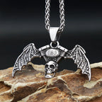 PENDRA Skullengine Gothic Skull Demon Wings Pendant