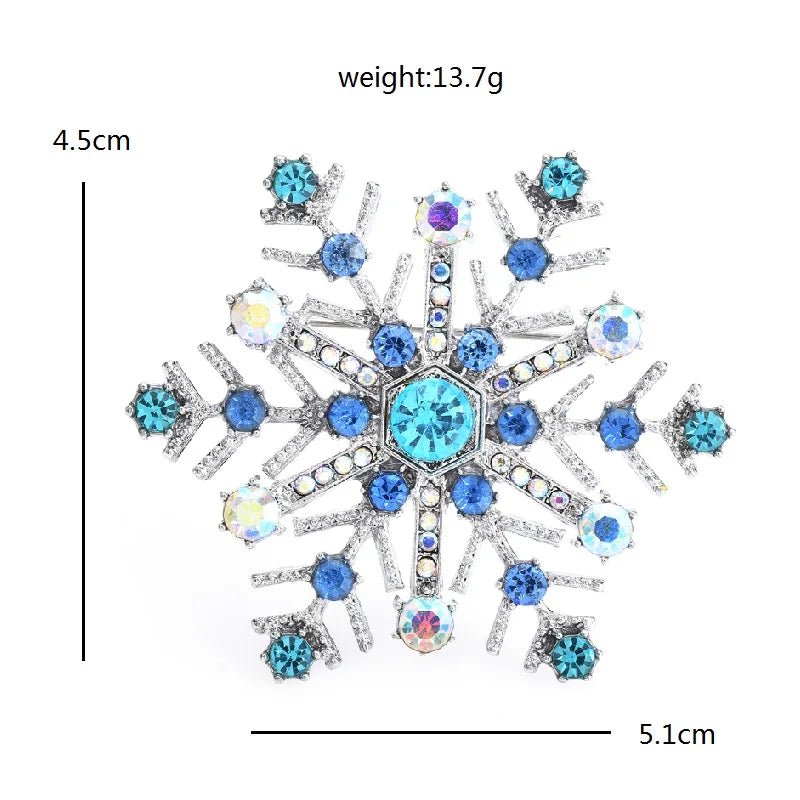 PENDRA Snowelle Blue Snowflake Brooch