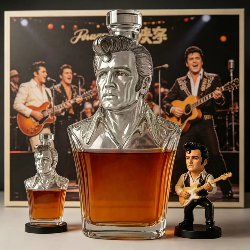 Novelty Human Bust Whiskey Decanter Glass Liquor Bottle for Scotch Whiskey Bar Home Decoration Ornament