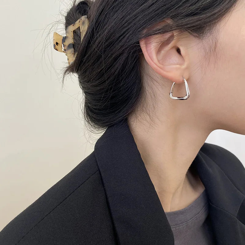 PENDRA Starfish 925 Sterling Silver Hoop Earrings