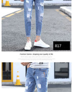 PENDRA Korean Solid Slim Jeans