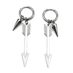 Longbow Archery Rivet Earrings For Women Men Stainless Steel Silver Color Sword Hiphop Party Male Dangle Earring Jewelry Gifts