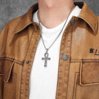 PENDRA Egypt Cross Steel Necklace