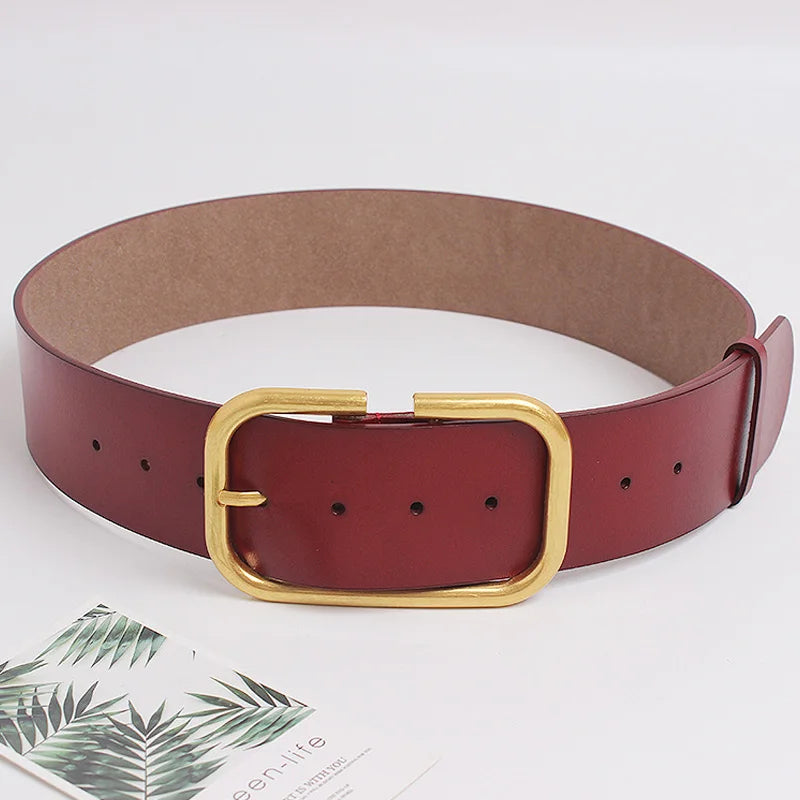 High-end Luxury Brands Women's Waist Belt 5.7CM Width Genuine leather Corset Belt Plus Size Cowhide Dress Jacket Waistband