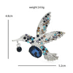 PENDRA Cute Flying Hummingbird Brooch