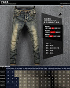 MEN FASHION Korean Style Clothes Brushed Fleece Denim Cargo Vintage Winter Straight Slim Luxury Streetwear 90s Trousers for Men