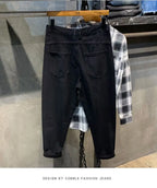 PENDRA Denim Distressed Harem Pants