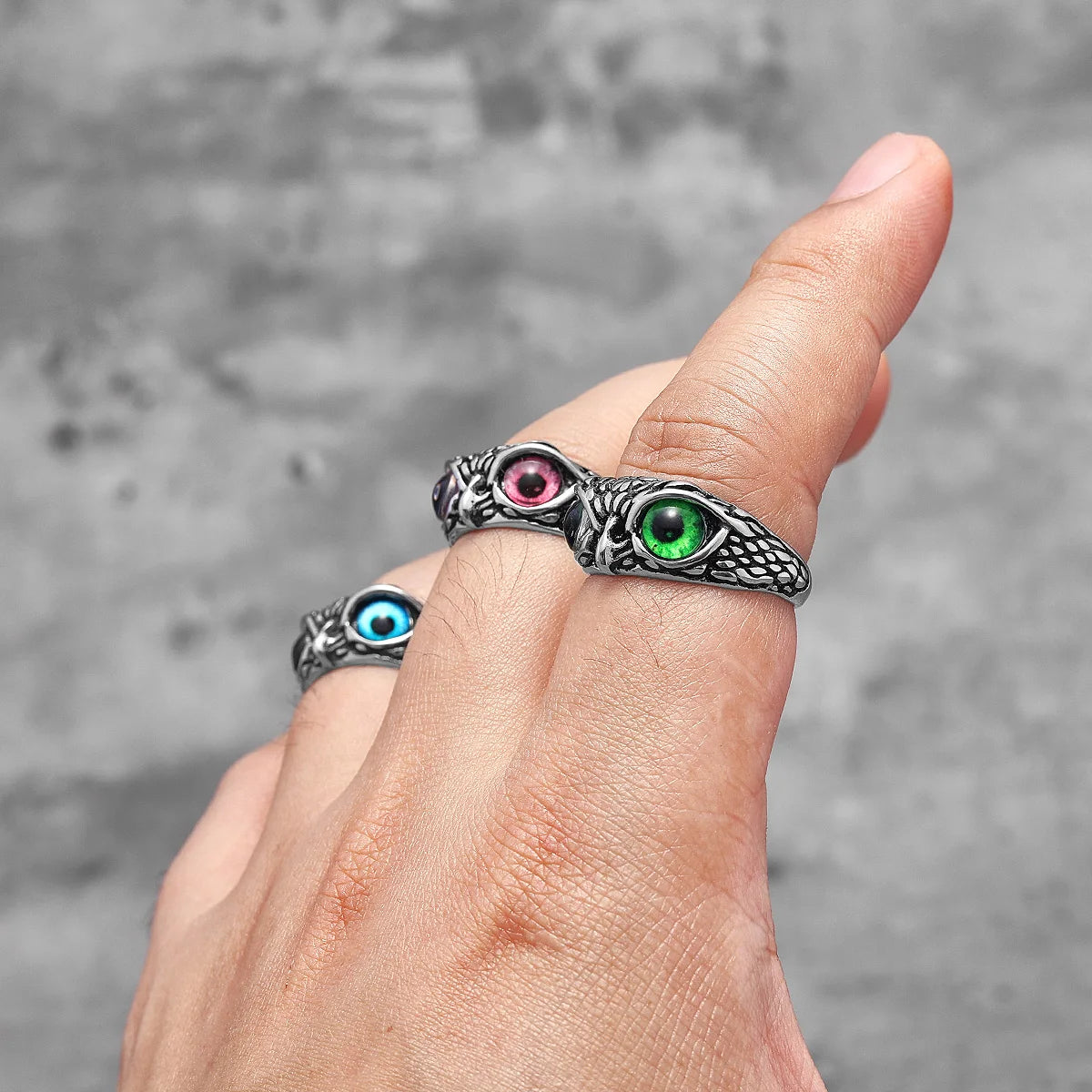 Multiple Color Cute Owl Stainless Steel Womens Mens Rings Punk for Gril Boyfriend Jewelry Creativity Gift Dropshipping Wholesale