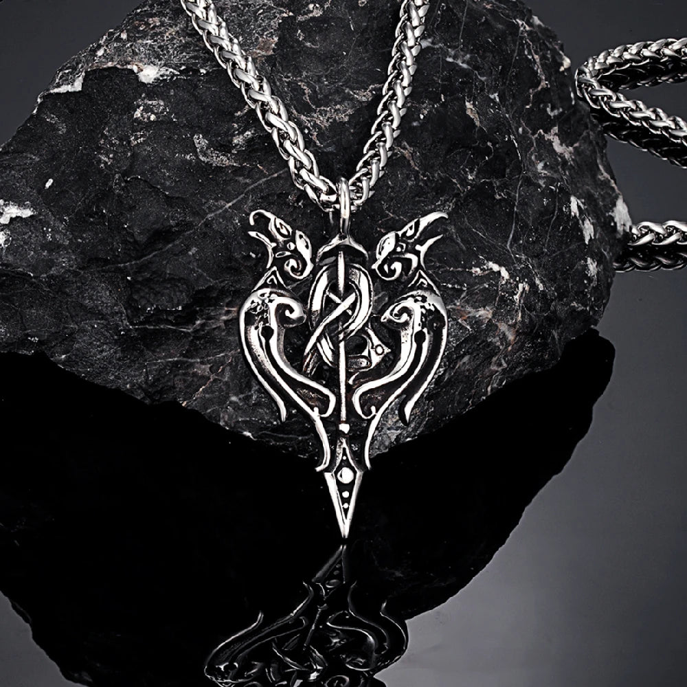 PENDRA Crow Rune Necklace