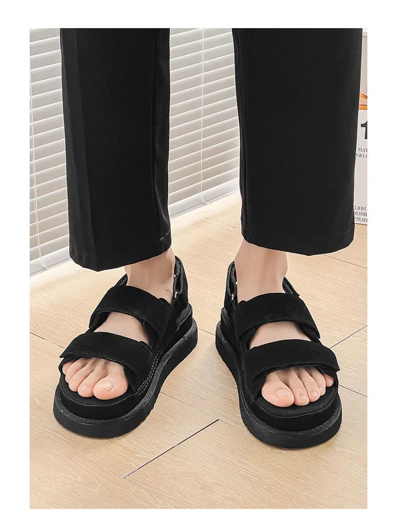 PENDRA Cowhide Non Stuffy Sandals