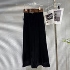 2025 winter new niche fashion solid color wide waistband drooping sensation and plush loose velvet wide leg pants