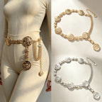 PENDRA Irisina Metal Gold Elegant Waist Chain Belt