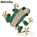 PENDRA Lovely Enamel Frog Brooch
