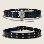 PENDRA Celesara Leather Skull Minimal Belt