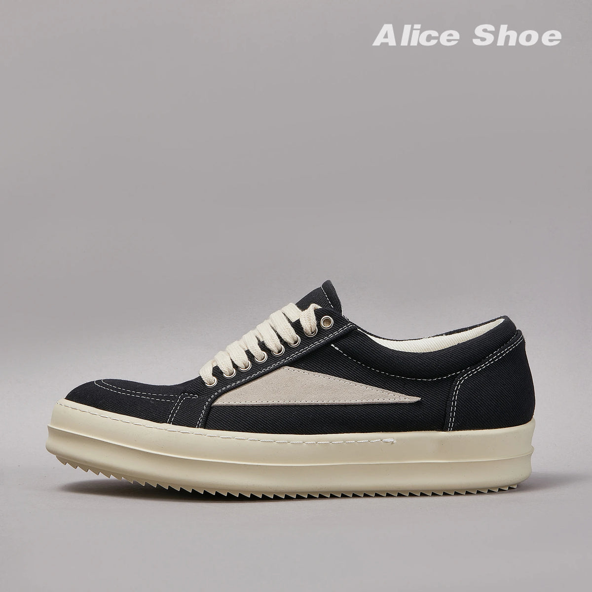 Outdoor Designer Men Shoe Canvas Women Sneaker Low Top Holiday Black Lace-up Shoe Luxury Thick-sole Trainer Casual Platform Shoe