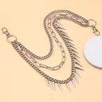 PENDRA Spikeweb Layered Jeans Chain Keychain