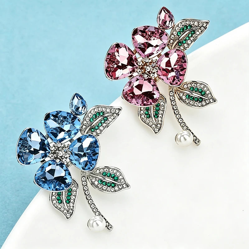 PENDRA Crystelle Crystal Flower Brooch