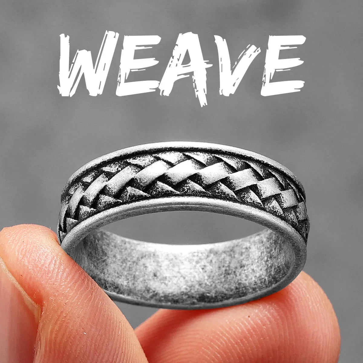 PENDRA Celtic Knot Rock Steel Ring