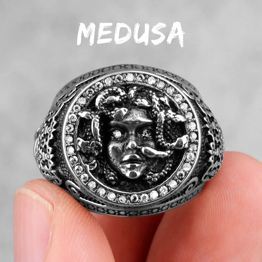 PENDRA Snake Hair Medusa Steel Ring