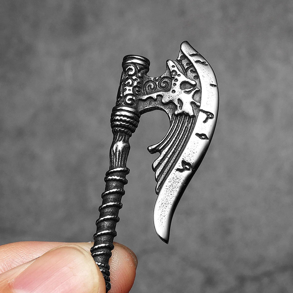 Viking Battle Axe Men Necklaces Stainless Steel Pendant Chain Women Punk Fashion Jewelry New In Accessories Gifts Wholesale