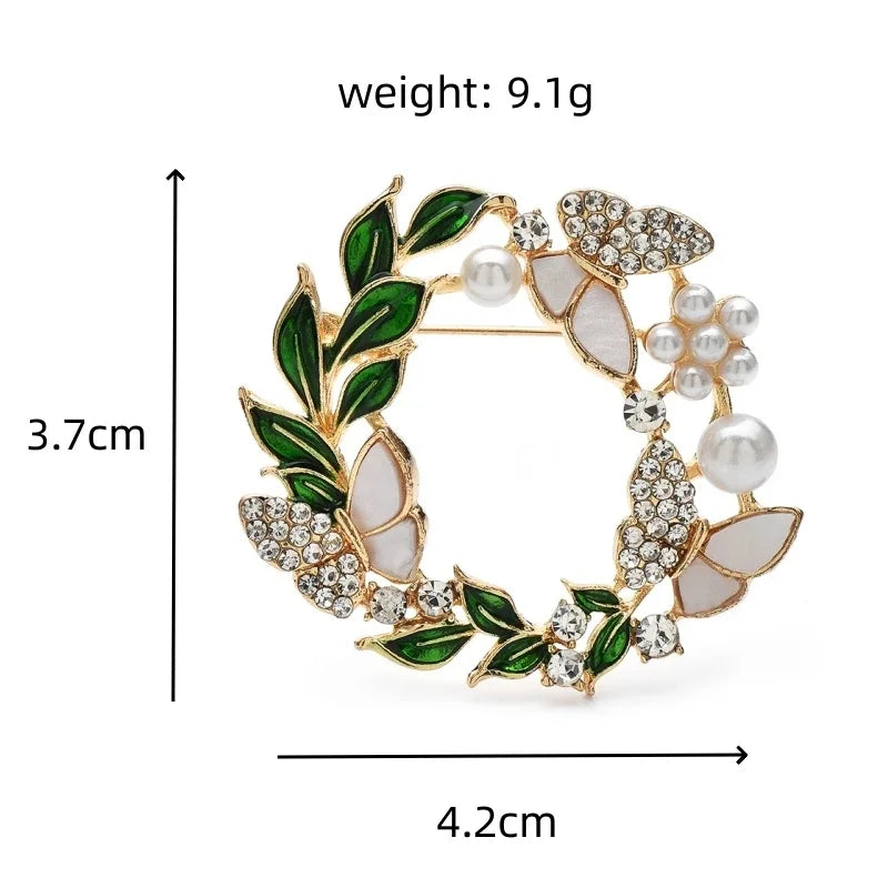 PENDRA Birdflora Bird and Flower Brooch