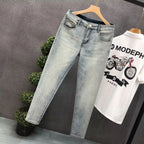 PENDRA Denim Washed Fit Trousers