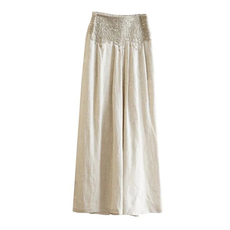 PENDRA Wide Leg Embroidered Pants