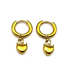Devil Horn Heart Huggie Hoop Earrings Stainless Steel Dangle Love Charm Punk Y2K Unisex Sweet Cool Goth Ear Ring Jewelry Gifts