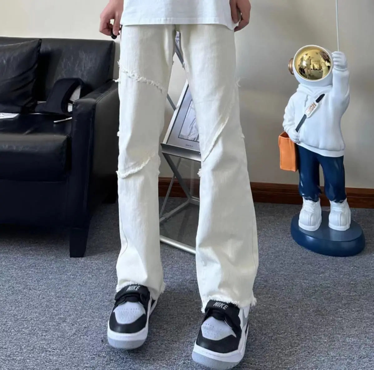 PENDRA Straight Menswear Italy Trousers
