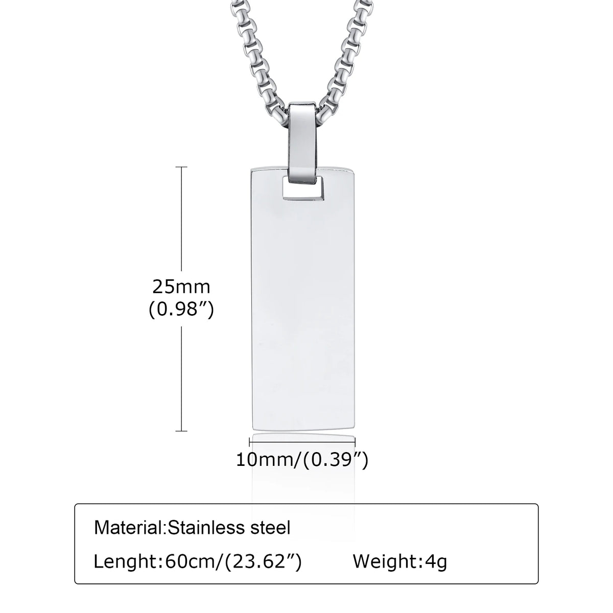 Men's Initial Vertical Bar Necklaces,Waterproof Stainless Steel Plain Geometric Pendant Collar,Personalize Custom Gifts Jewelry
