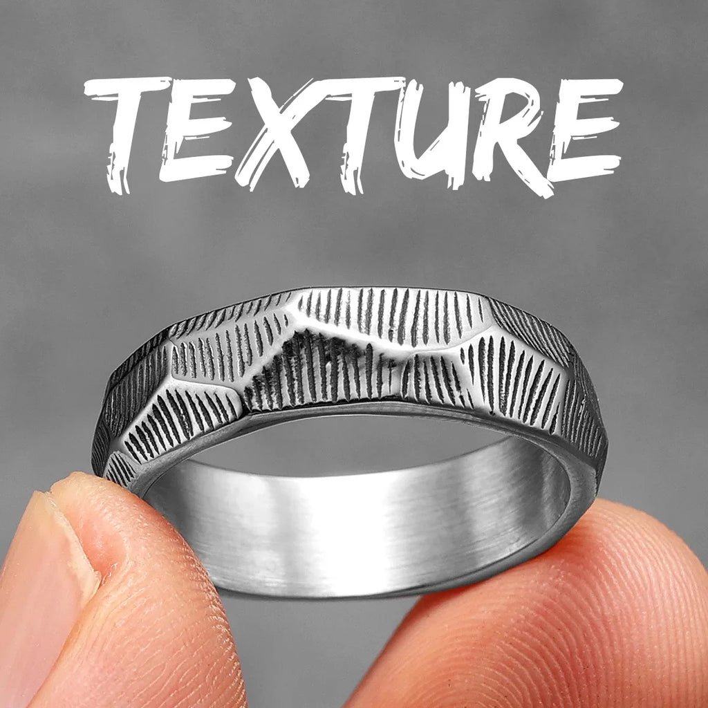 PENDRA Minimalism Aesthetic Stripe Steel Ring