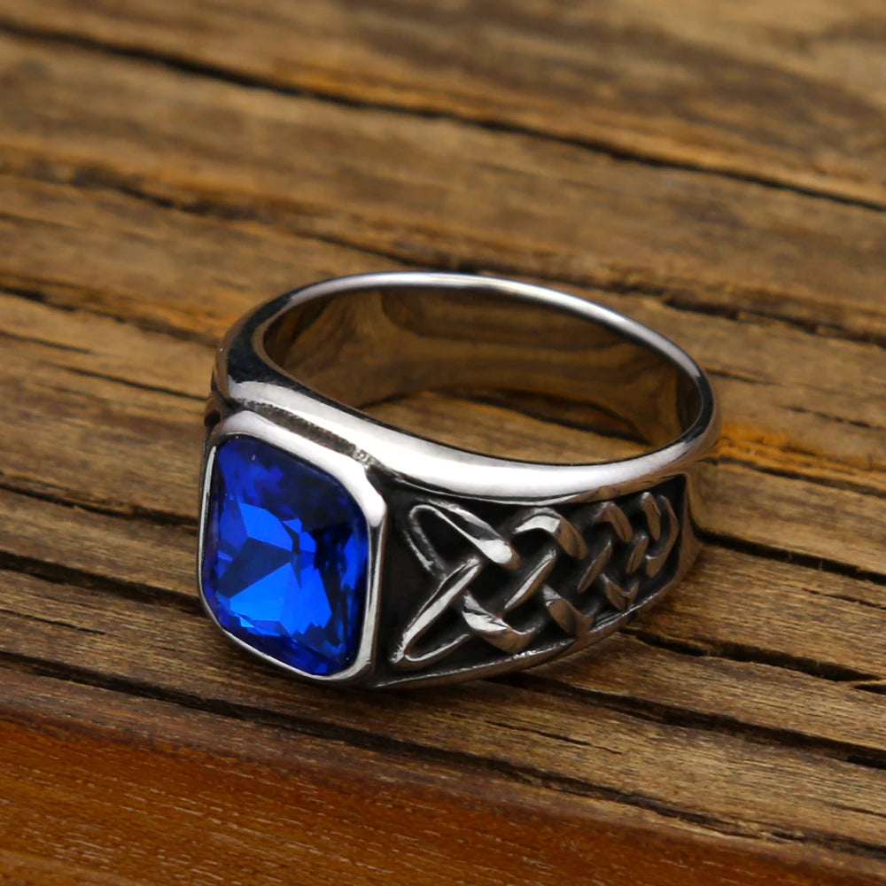 PENDRA Redstone Square Red Stone Signet Ring