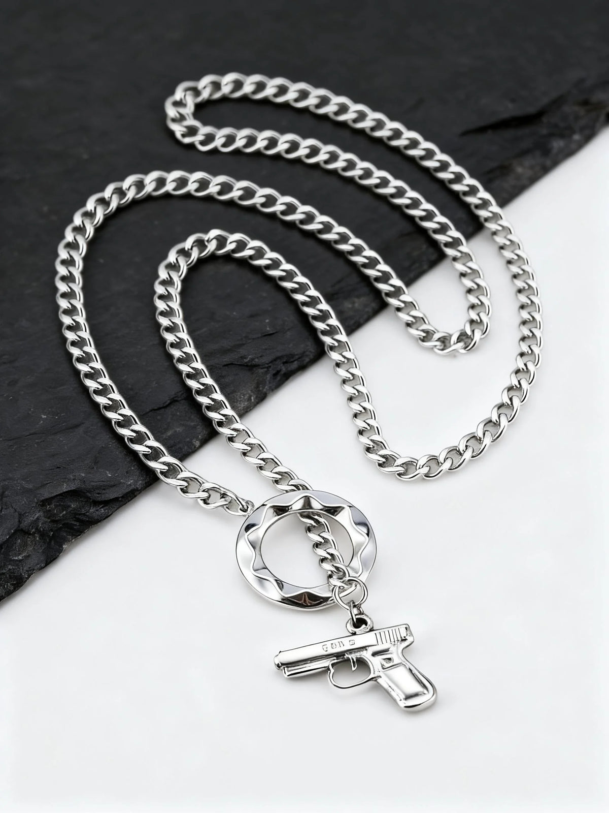 PENDRA Cuban Handcuffs Chain Necklace