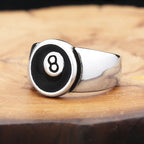 PENDRA Black8 Stainless Steel Number 8 Ring