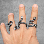 PENDRA Animal Snake Viper Steel Ring