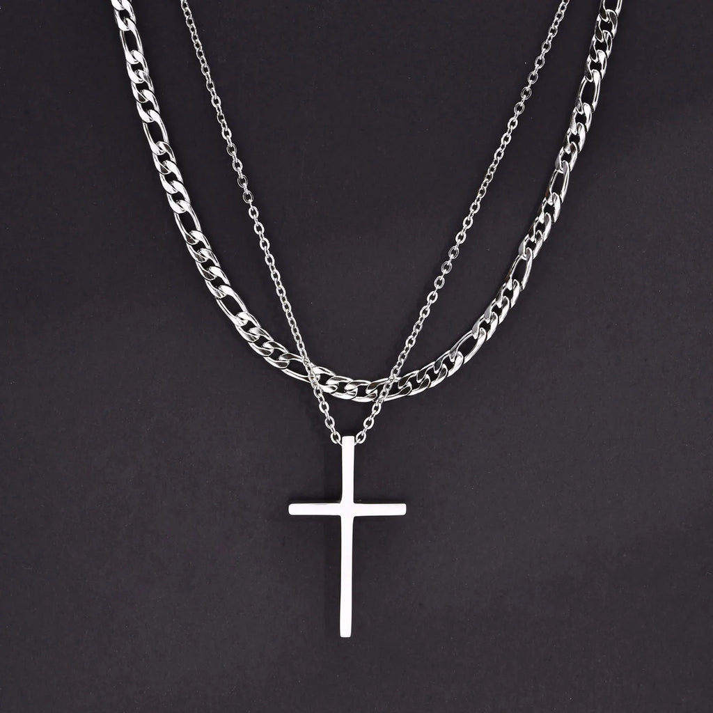 PENDRA Cross Double Pendant Necklace