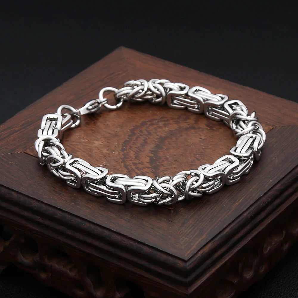 PENDRA Byzantium 8mm Stainless Steel Chain Bracelet