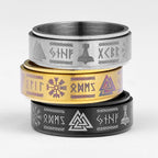 PENDRA Nordic Odin Triangle Steel Ring