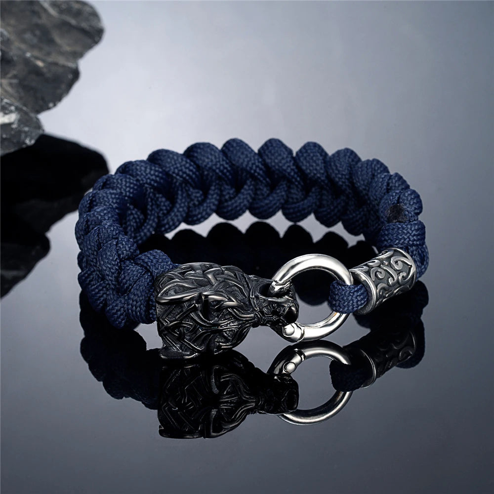 PENDRA Celtic Knot Rune Steel Bracelet