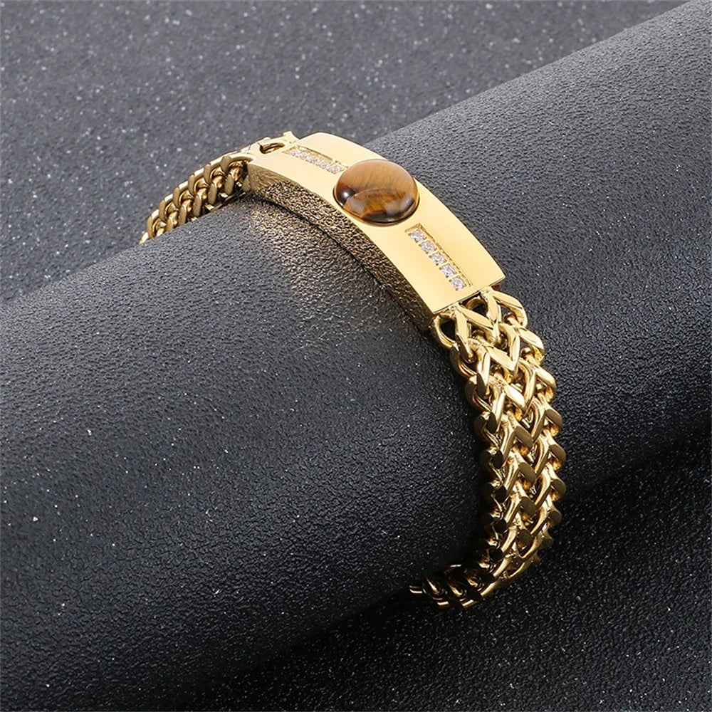 PENDRA Chain Gold Zircon Bracelet