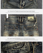 MEN FASHION Korean Style Clothes Brushed Fleece Denim Cargo Vintage Winter Straight Slim Luxury Streetwear 90s Trousers for Men