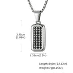 Stylish Men's Geometric Pendant Necklace for Men,314L Stainless Steel Square Pendant Necklace,Birthday Party Gift for Him Dad