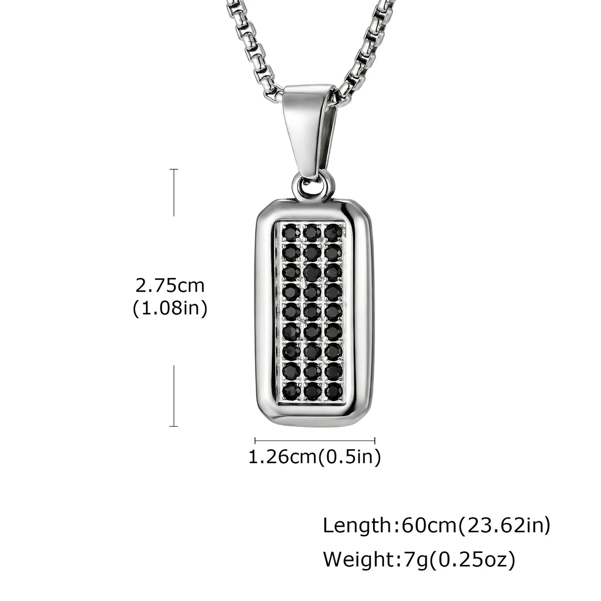 Stylish Men's Geometric Pendant Necklace for Men,314L Stainless Steel Square Pendant Necklace,Birthday Party Gift for Him Dad
