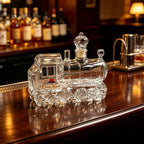 Crown Royal Train Shaped Glass Decanter 350ml Whiskey Bourbon Brandy Bottle Barware Collector Gift